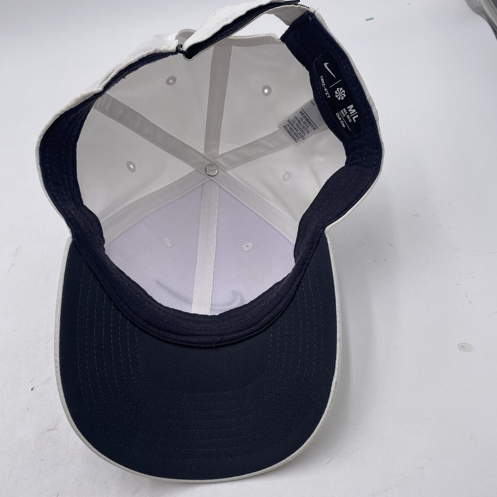 Nike Golf Hat Club Cap M/L SnapBack  White  OSFM Cleaned Drifit See Pics - Picture 8 of 11